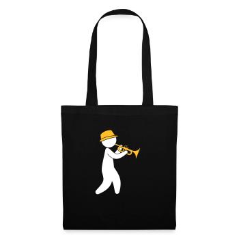 A Jazz Musician Plays The Trumpet - Tote Bag - black - Front