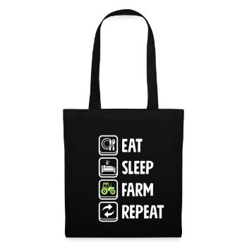 Eat Sleep Farm Repeat - Tote Bag - black - Front