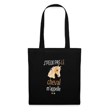 J'peux pas le cheval m'appelle - Sac en tissu - noir - Devant