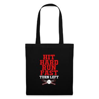 Base-ball - Sac en tissu - noir - Devant