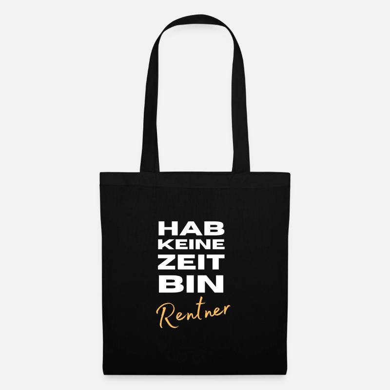 Bin in Rente! Lustig Ruhestand Geschenk - Stoffbeutel - Schwarz
