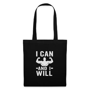 Conception de citations musculaires stimulantes - Sac en tissu - noir - Devant