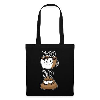 Caca de café le matin - Sac en tissu - noir - Devant