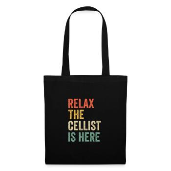 Détendez-vous Le violoncelliste est ici Violoncelliste - Sac en tissu - noir - Devant