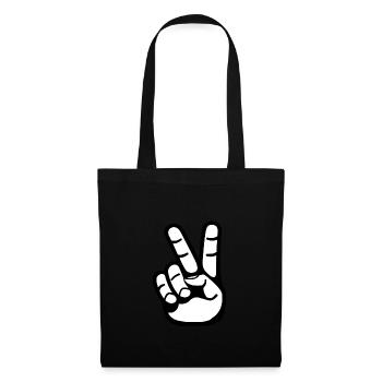 Peace Sign, Victory Sign - Tote Bag - black - Front