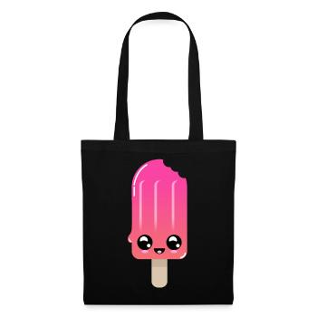 Chupito de helado con ojos brillantes - Tote Bag - black - Front