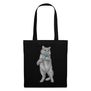 Katze Dart Dartpfeil - Stoffbeutel - Schwarz - Vorne