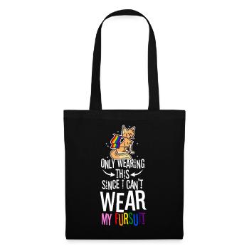 Je ne le porte que depuis que je ne peux pas porter ma fursuit - Sac en tissu - noir - Devant