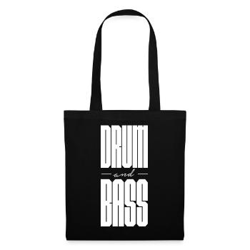 Drum and Bass fettes Logo-Design - Stoffbeutel - Schwarz - Vorne