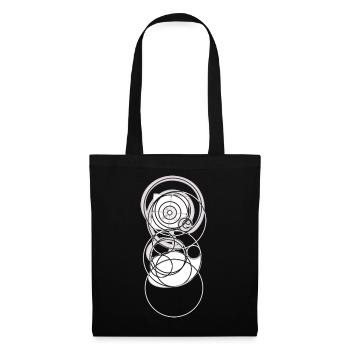 Bloom in balance – the Golden Ratio Flower - Tote Bag - black - Front