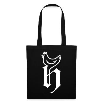 Logo Chicken white - Tote Bag - black - Front