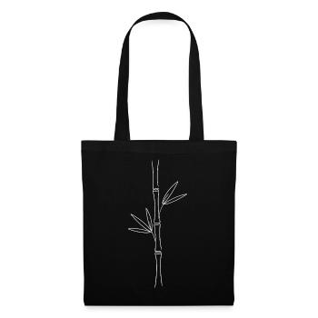 Bamboo Lines Minimal Art - Tote Bag - black - Front