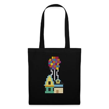 house with balloons - Tote Bag - black - Front