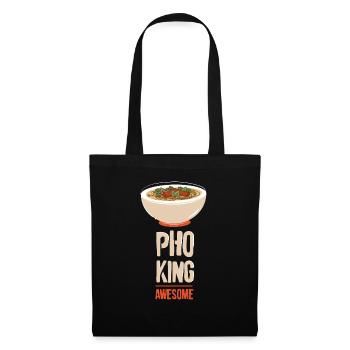 Soupe de nouilles vietnamiennes Pho King Awesome - Sac en tissu - noir - Devant