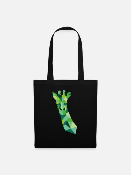 GIRAFFE GRÜN - Stoffbeutel - Schwarz