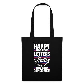 Haïti Haïti Haïti Drapeau Drôle - Sac en tissu - noir - Devant