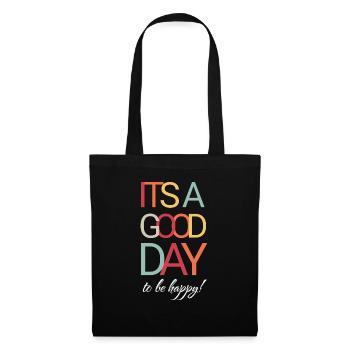 C’est une bonne journée pour être heureux - Sac en tissu - noir - Devant