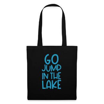 Allez sauter dans le lac - Sac en tissu - noir - Devant