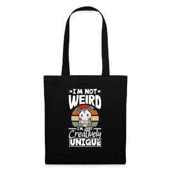 I'm not weird, I'm just creatively unique - Tote Bag - black - Front