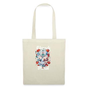 Thrash Metal design with skull and roses. - Tote Bag - nature - Front