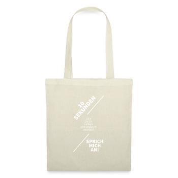 SPRICH MICH AN * Spruch * Anmache * Geschenk - Stoffbeutel - Natur - Vorne