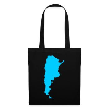 Argentinien Landkarte - Stoffbeutel - Schwarz - Vorne