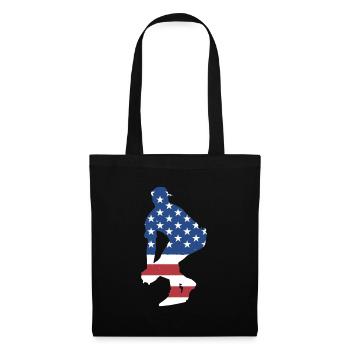 Sport Us Flag Baseball - Sac en tissu - noir - Devant