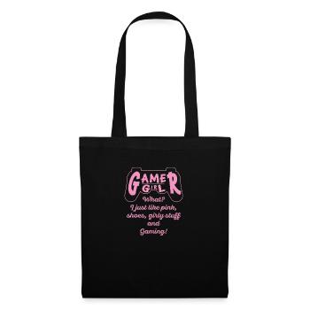Gamer Girl I Like Pink, Shoes and Gaming - Tote Bag - black - Front