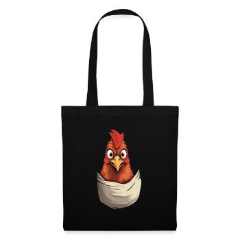 Chicken In Pocket - Stoffbeutel - Schwarz - Vorne