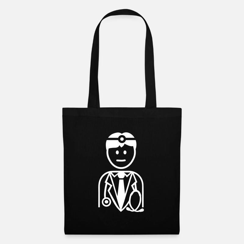 médecin - Sac en tissu - noir