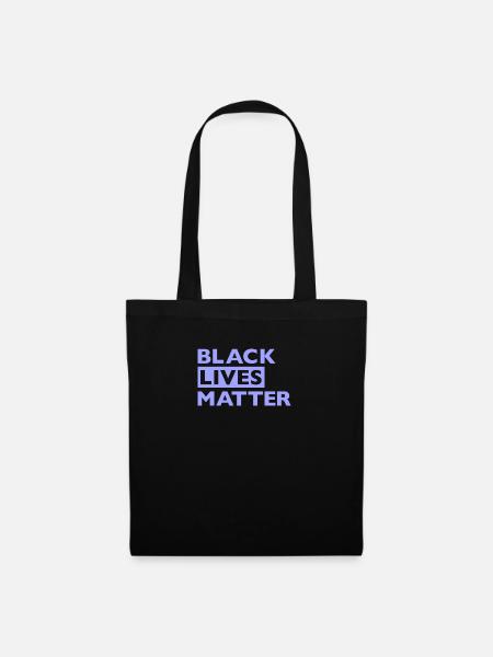 Black Lives Matter Flieder - Stoffbeutel - Schwarz