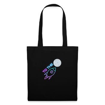 Bitcoin shirt to the Moon - Sac en tissu - noir - Devant