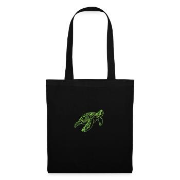 Schildkröte - Stoffbeutel - Schwarz - Vorne