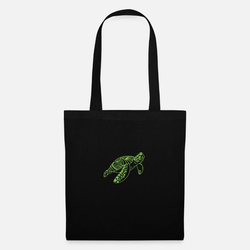 Schildkröte - Stoffbeutel - Schwarz