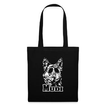 MUDI cool sunglasses dogs dog - Tote Bag - black - Front