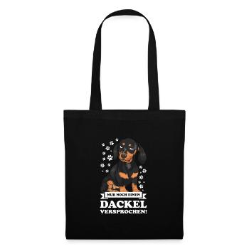 Dackel Hund Dackel Liebhaber Geschenk - Stoffbeutel - Schwarz - Vorne
