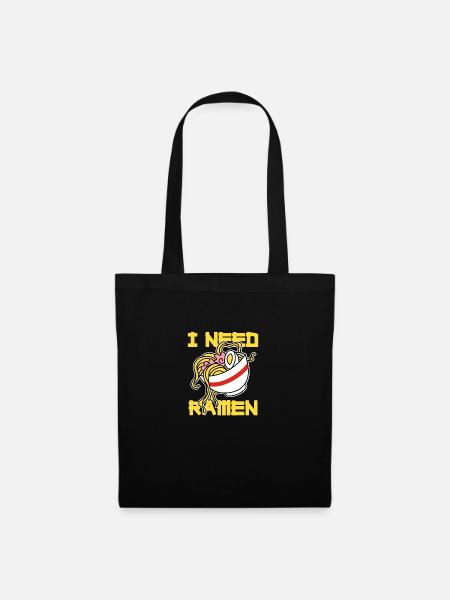 I Need Ramen - Stoffbeutel - Schwarz