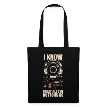 I know what all the buttons do - Sac en tissu - noir - Devant