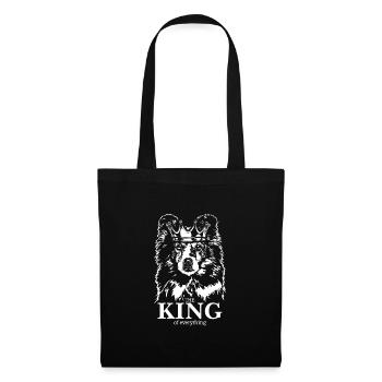 Shetland Sheepdog Sheltie King Dog Saying Dogs - Sac en tissu - noir - Devant