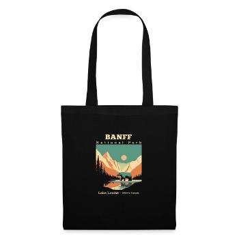 Vintage Retro Canadian Banff National Park - Sac en tissu - noir - Devant