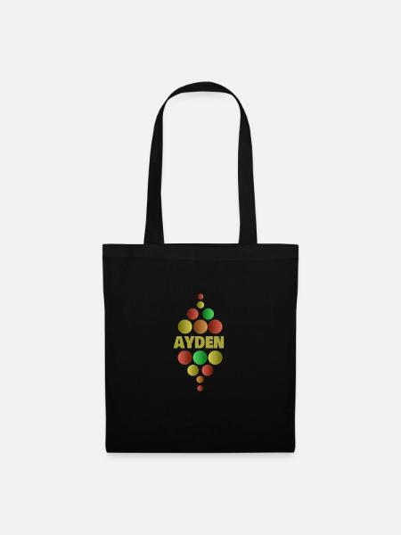 Geschenk für Ayden - Stoffbeutel - Schwarz