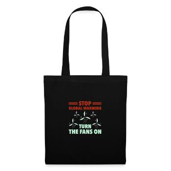 Éolienne Énergie Renouvelable Cadeau d’Énergie Éolienne - Sac en tissu - noir - Devant