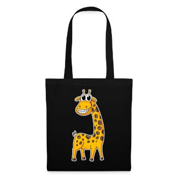 Girafe Long cou - Sac en tissu - noir - Devant