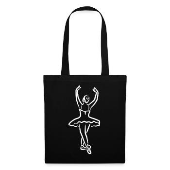 Ballet Girl Drawing - Tote Bag - black - Front
