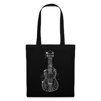 Ukulele Grafik - Stoffbeutel - Schwarz - Vorne