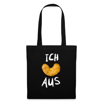 Lustiges Ich Flip Aus Flips Chips Essen Tshirt - Stoffbeutel - Schwarz - Vorne