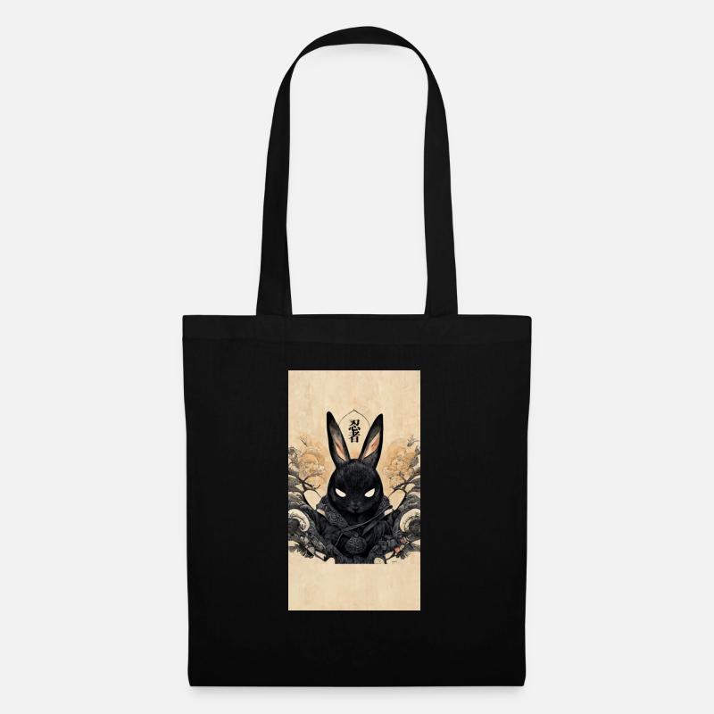 Ninja Rabbit - Stoffbeutel - Schwarz