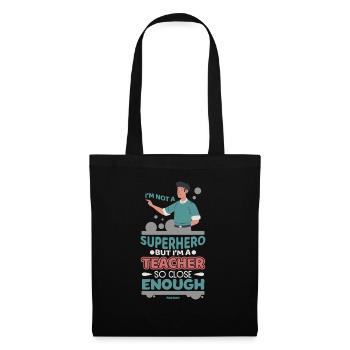 Je ne suis pas un super-héros mais je suis un professeur si proche Eno - Sac en tissu - noir - Devant