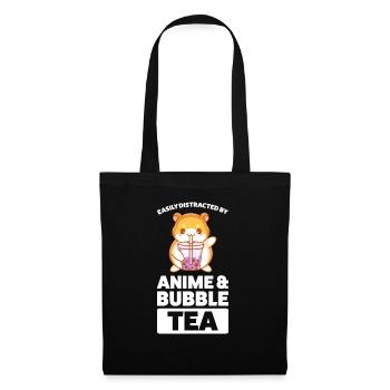Anime Anime ramen bubble tea humster Ramen merch G - Stoffbeutel - Schwarz - Vorne