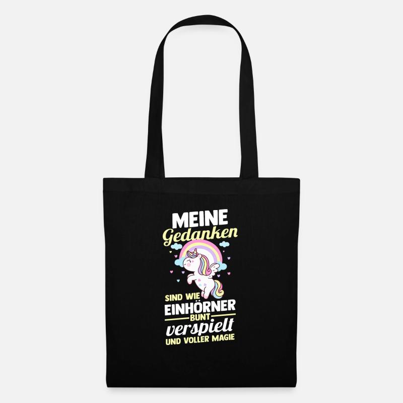 Einhorn - Stoffbeutel - Schwarz
